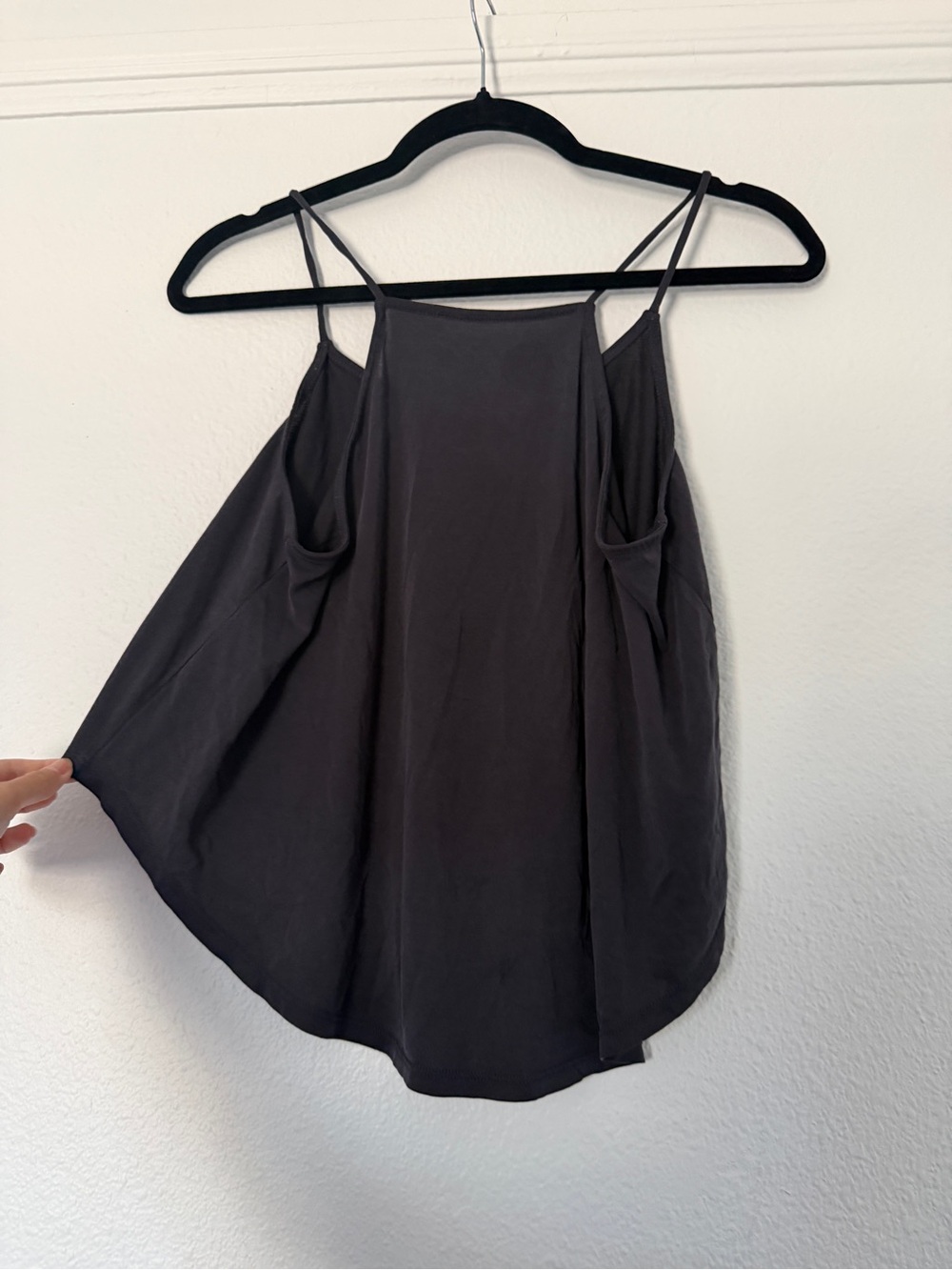 Urban Outfitters Silence + Noise Black High Neck Draped Camisole Blouse